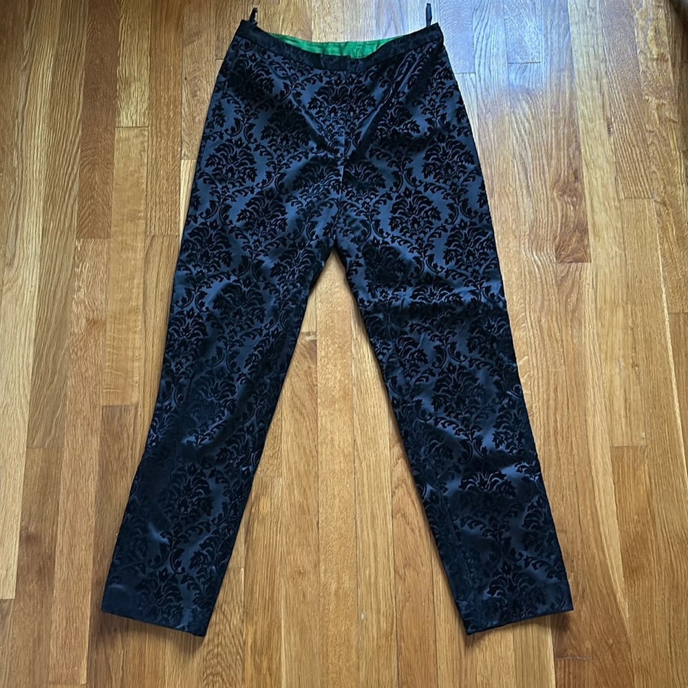Ladies Black Jaquard Slacks